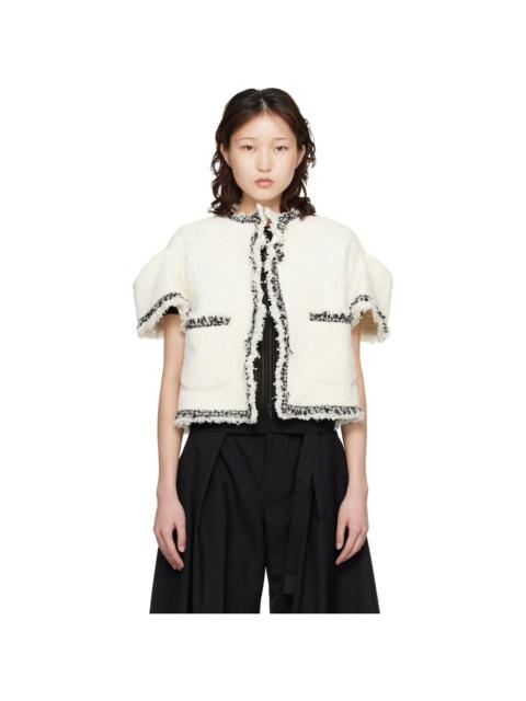 sacai Off-White Tweed Jacket