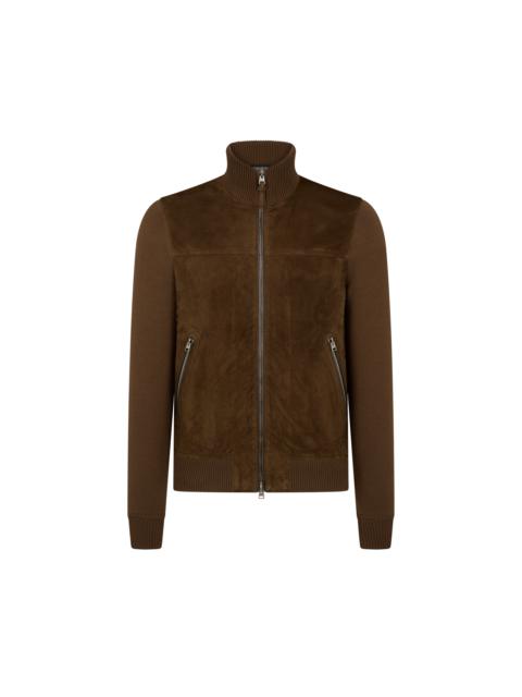 TOM FORD SUEDE FRONT WOOL ZIP THROUGH