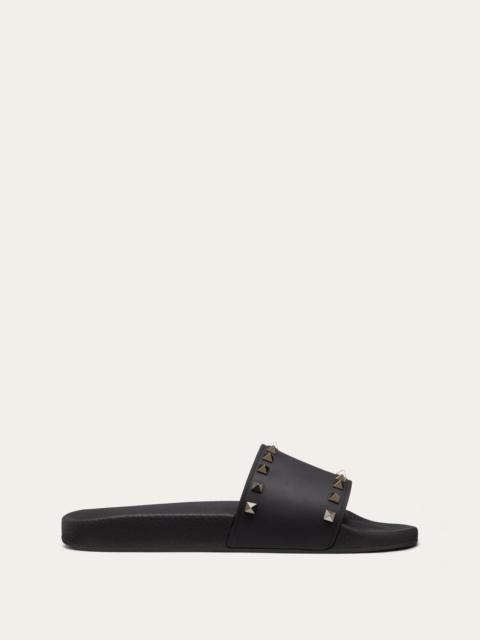 Valentino ROCKSTUD RUBBER SLIDER SANDAL