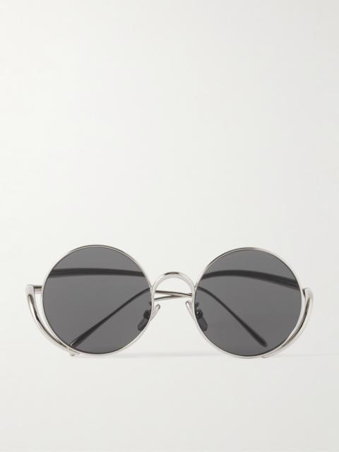 Loewe Signature Round Silver-Tone Sunglasses