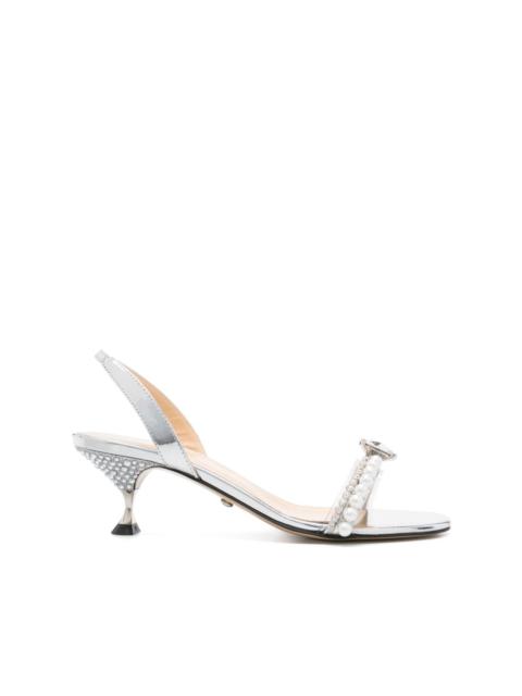 Diamond Of Elizabeth 55mm metallic sandals