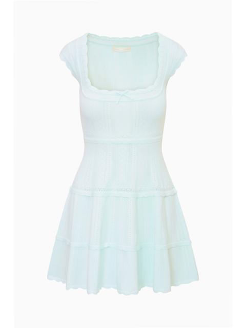 LoveShackFancy Laighton Stretch Pointelle Mini Dress