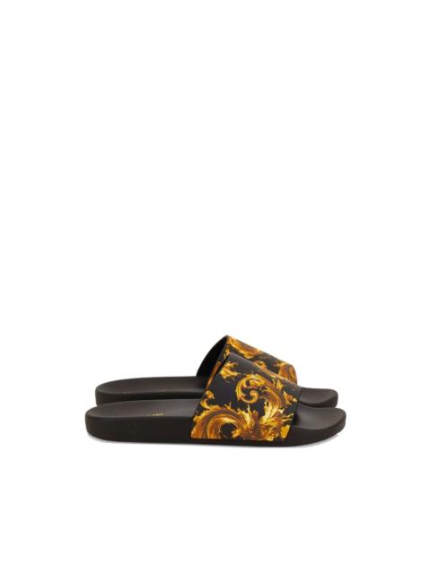 VERSACE JEANS COUTURE Barocco print flip-flops