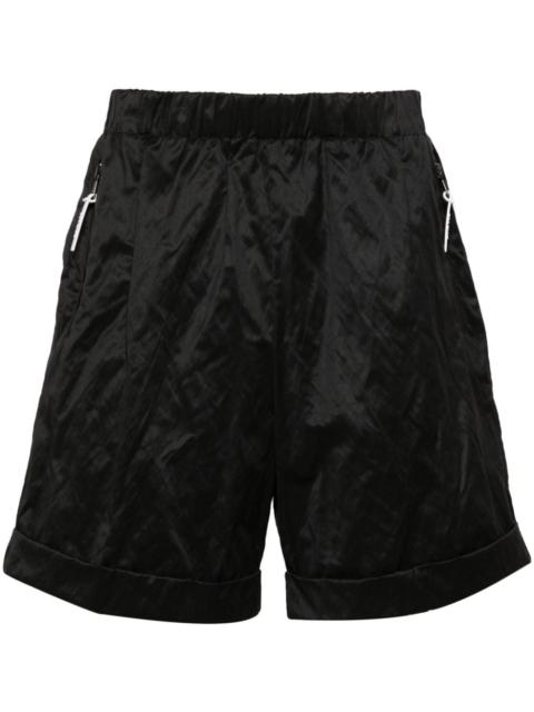 Balmain crinkled satin bermuda shorts