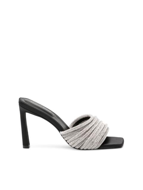 SIMKHAI Lena 100mm crystal-embellished mules