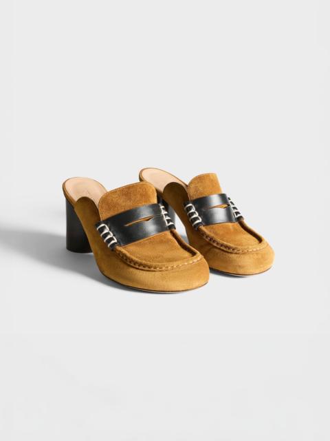JW Anderson WOMENS LOAFER MULE SANDAL IN CARAMEL & BLACK