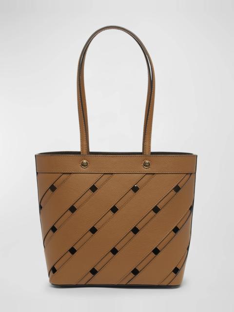 Lasercut Leather Shopping Tote Bag