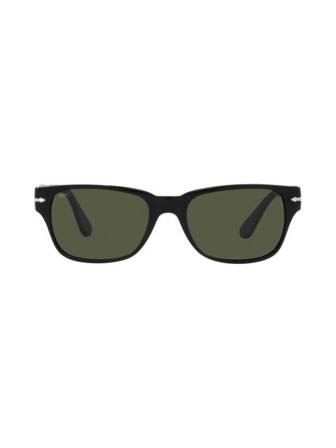 55mm Rectangular Sunglasses in Black/Green