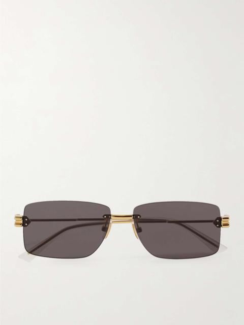 Frameless Gold-Tone Sunglasses