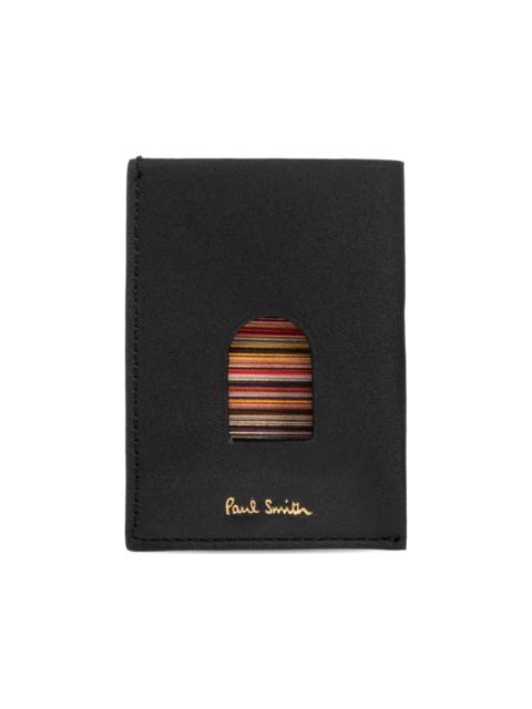 Paul Smith striped leather cardholder