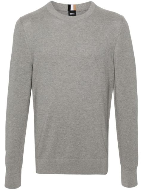 BOSS mÃ©lange-effect cotton jumper