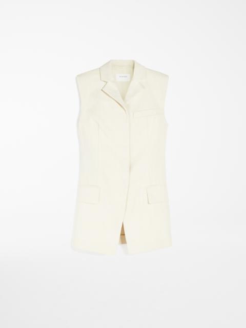 Max Mara KENTIA Long canvas gilet