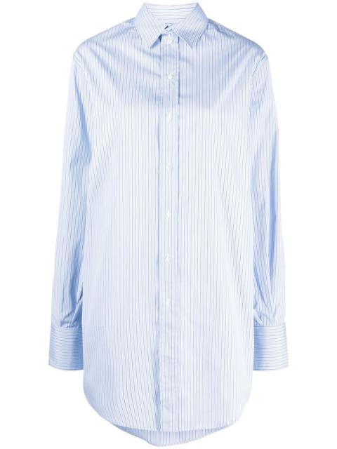 SA SU PHI long-length striped cotton shirt