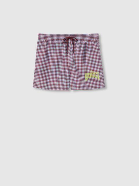 GUCCI Printed poplin tech swim shorts