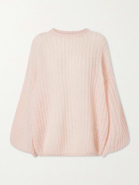 TOTEME Open-knit Mohair-blend Sweater