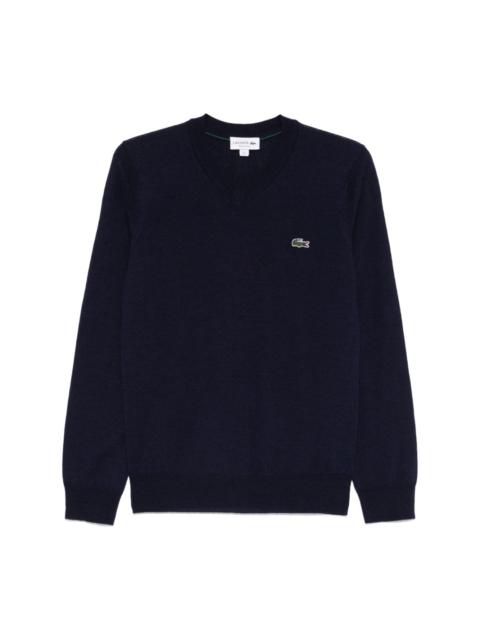 LACOSTE crocodile-patch sweater