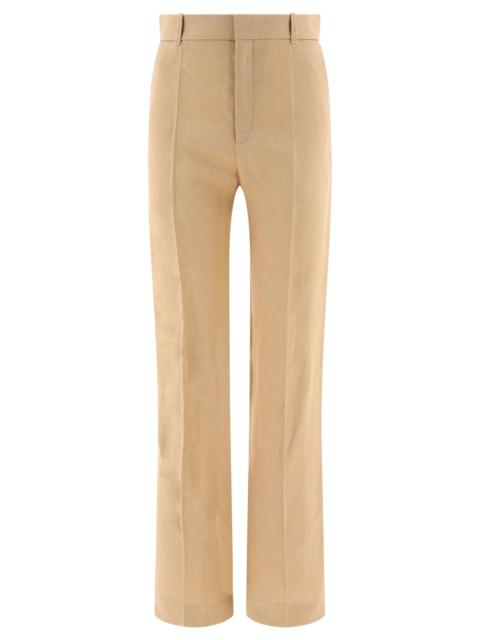 High-Rise Tailored Trousers Beige