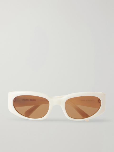 CELINE Journey round-frame acetate sunglasses White