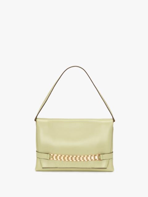 Victoria Beckham Chain Pouch With Strap In Avocado Leather