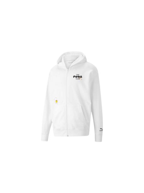PUMA PUMA Club Graphic Full Zip Jacket 'White' 533199-02