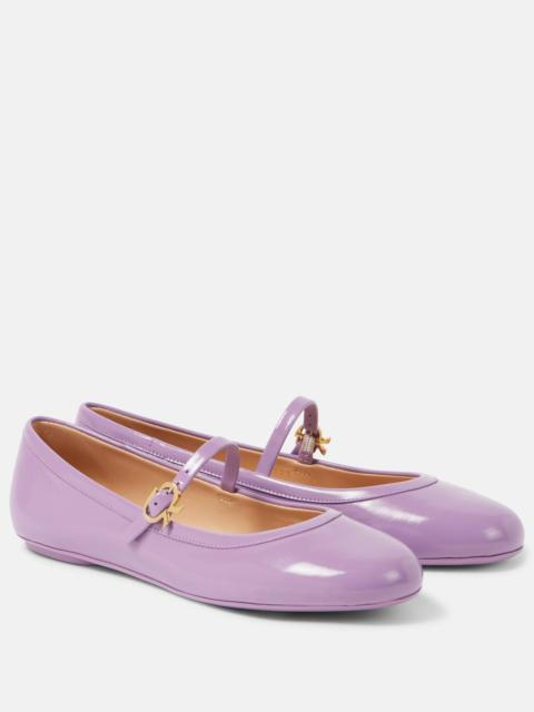Gianvito Rossi Carla patent leather Mary Jane flats