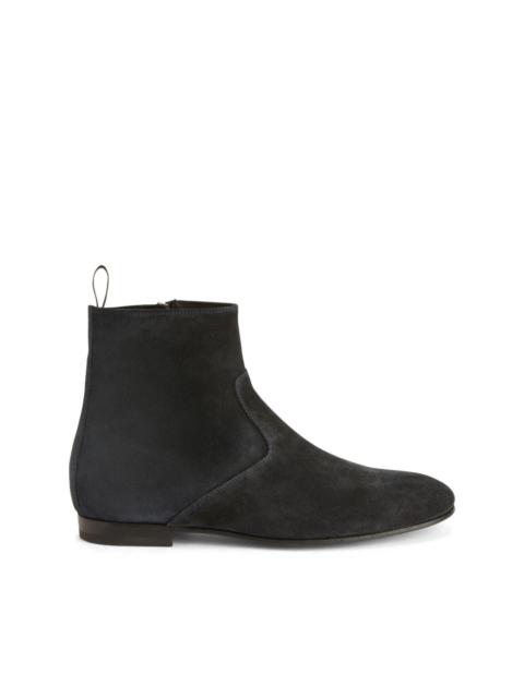 Ron panelled suede ankle boots