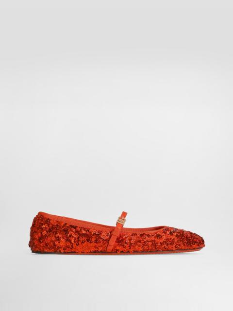 Dolce & Gabbana Sequin ballet flats