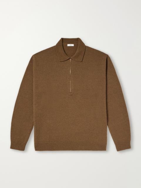 ATON Wool-Blend Half-Zip Polo Sweater
