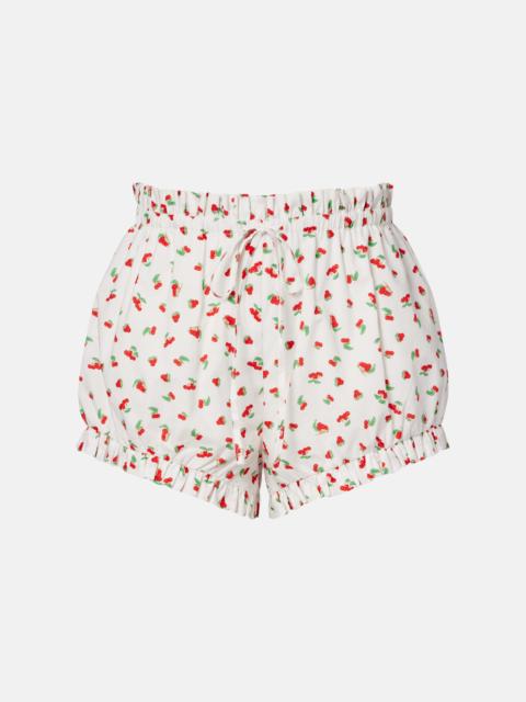 POSSE Delia printed cotton shorts