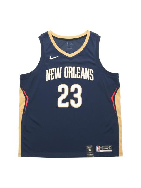 Nike Nike Anthony Davis Icon Edition Swingman Jersey SW 'Dark Blue Gold' 864493-419