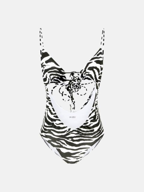 THE ATTICO WHITE AND BLACK ONE PIECE