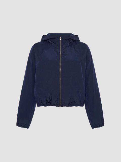 Another Tomorrow Women's Nylon Short Blouson Jacket - Navy