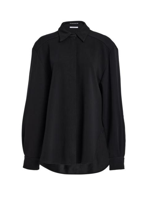 Another Tomorrow Jersey Blouse black