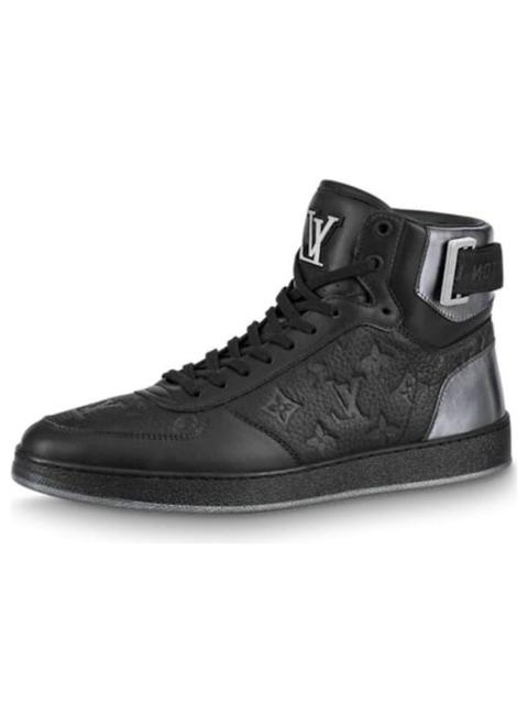 Louis Vuitton LOUIS VUITTON Rivoli Ankle Sneakers 'Black Monogram with Silver' 1A8V7U