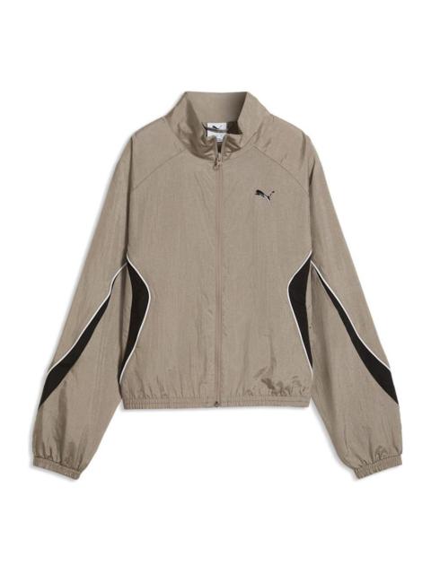 PUMA (WMNS) PUMA Sport Relaxed Woven Jacket 'Mouse Gray' 694049-81