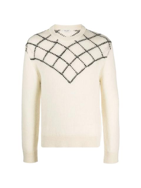 SAINT LAURENT intarsia-pattern jumper
