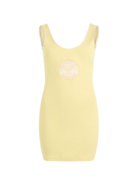 PHILIPP PLEIN scalloped ribbed mini dress