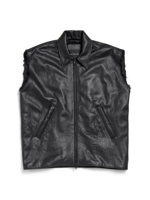 BALENCIAGA Men's Sleeveless Bomber in Black