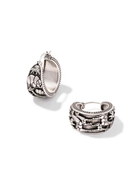 KENDRA SCOTT Raina Vintage Silver Hoop Earrings