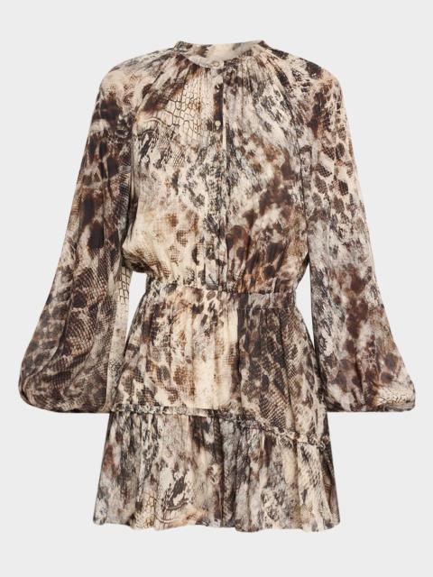 RAMY BROOK Vivi Snake-Printed Mini Dress
