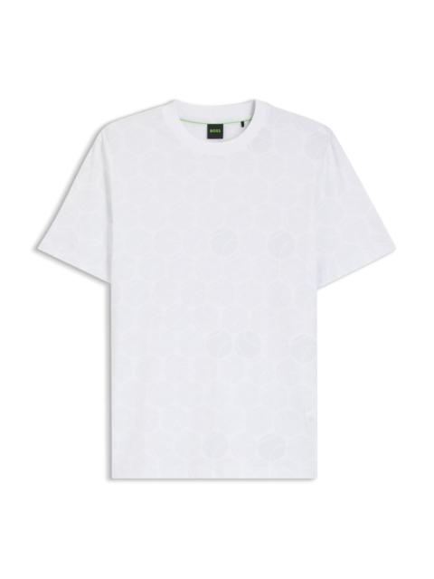 BOSS REGULAR-FIT T-SHIRT IN COTTON WITH SPORTY MOTIF