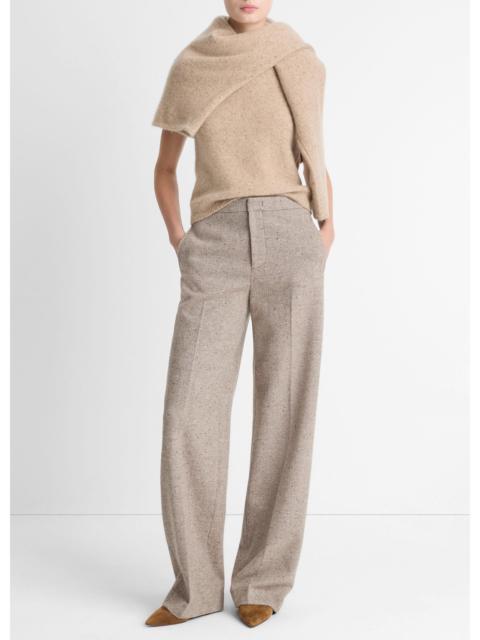 Vince Donegal Wool-Blend Wide-Leg Trouser