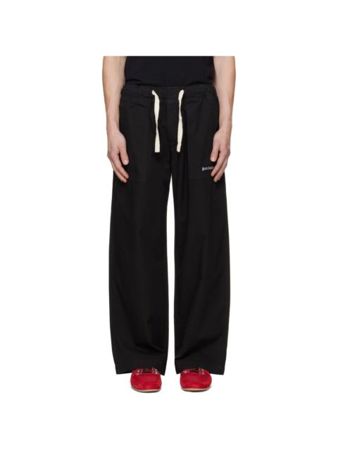 Palm Angels Black Classic Logo Loose Trousers