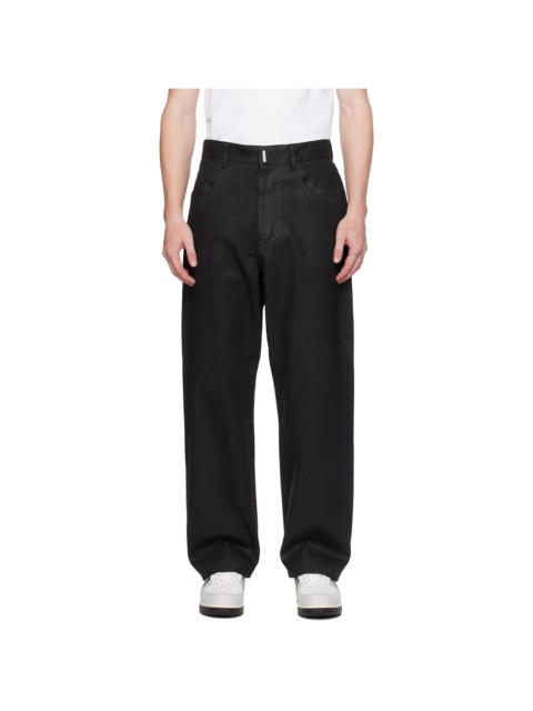 Givenchy Black Coated Jeans