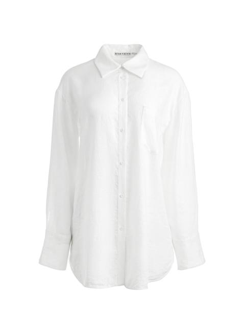 Alice + Olivia FINELY OVERSIZED BUTTON DOWN SHIRT