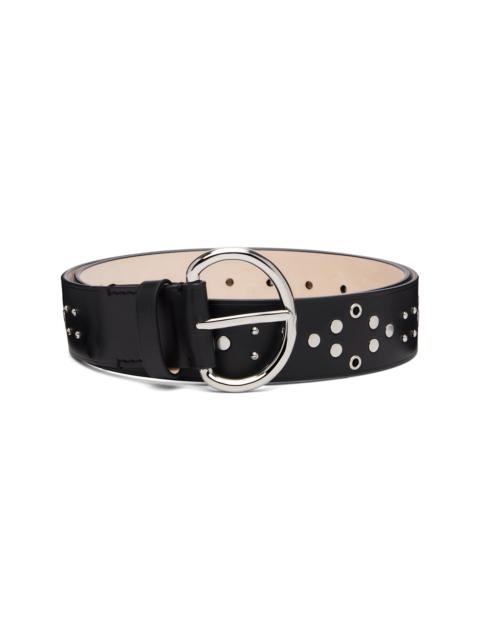 Marni Black Metal Studs Leather Belt