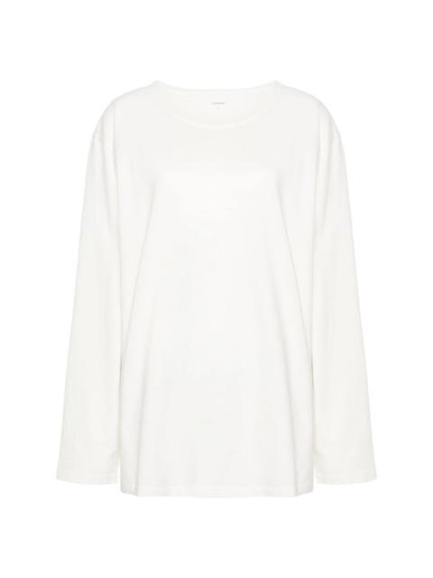 wide-neck long-sleeve T-shirt