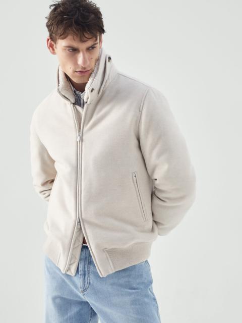 Brunello Cucinelli Lightweight water-resistant cashmere aviator jacket with Thermore® padding and detachable shearling
