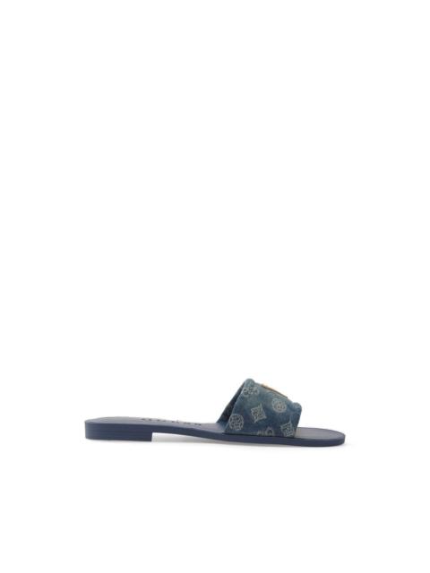 GUESS USA Elysone monogram-print logo-patch sandals