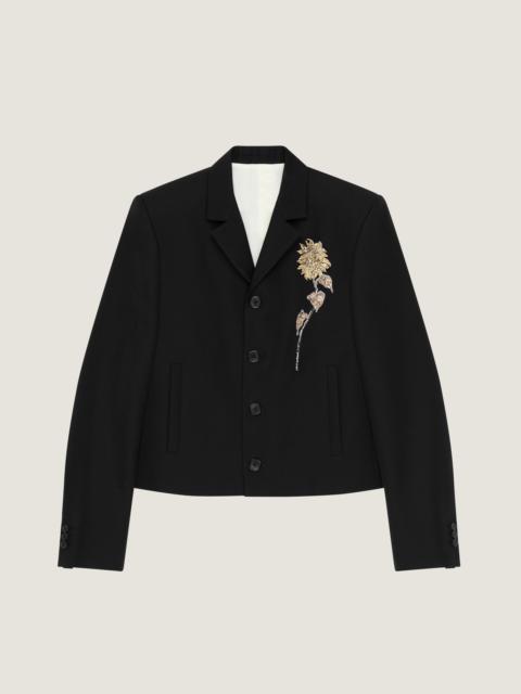 Givenchy EMBELLISHED SINGLE-BREASTED CROPPED JACKET IN WOOL